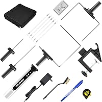 Vista 12 de Kit de cortador de espuma eléctrica de alambre caliente 4 en 1, herramienta de corte de espuma de poliestireno de 15 W/6 V con funda, kit de Caja