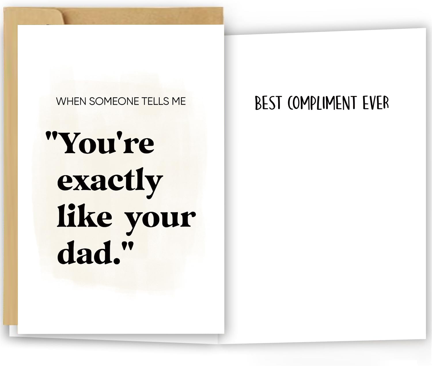 PUGAILA Funny Birthday Card Gift for Dad Father StepFather, Cute Daddy Birthday Card Gifts from Son Daughter Kids, Humor Best Dad Birthday Card, Happy