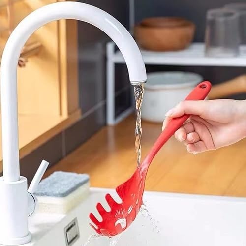 Miniatura 5 de Tenedor de silicona para pasta, 2 piezas, servidor de espagueti, grado alimenticio, alta resistencia al calor hasta 480 F