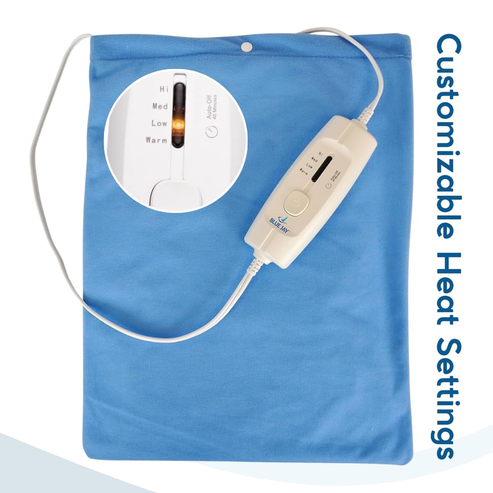 Almohadilla térmica médica completa húmeda/seca, interruptor de 4 posiciones de apagado automático, 1 libra