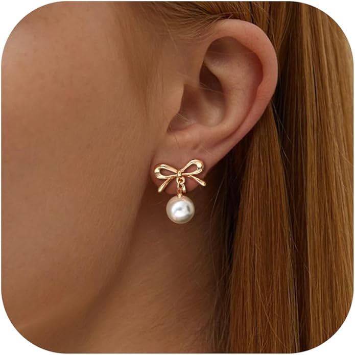 Orazio long pearl drop dangle earring