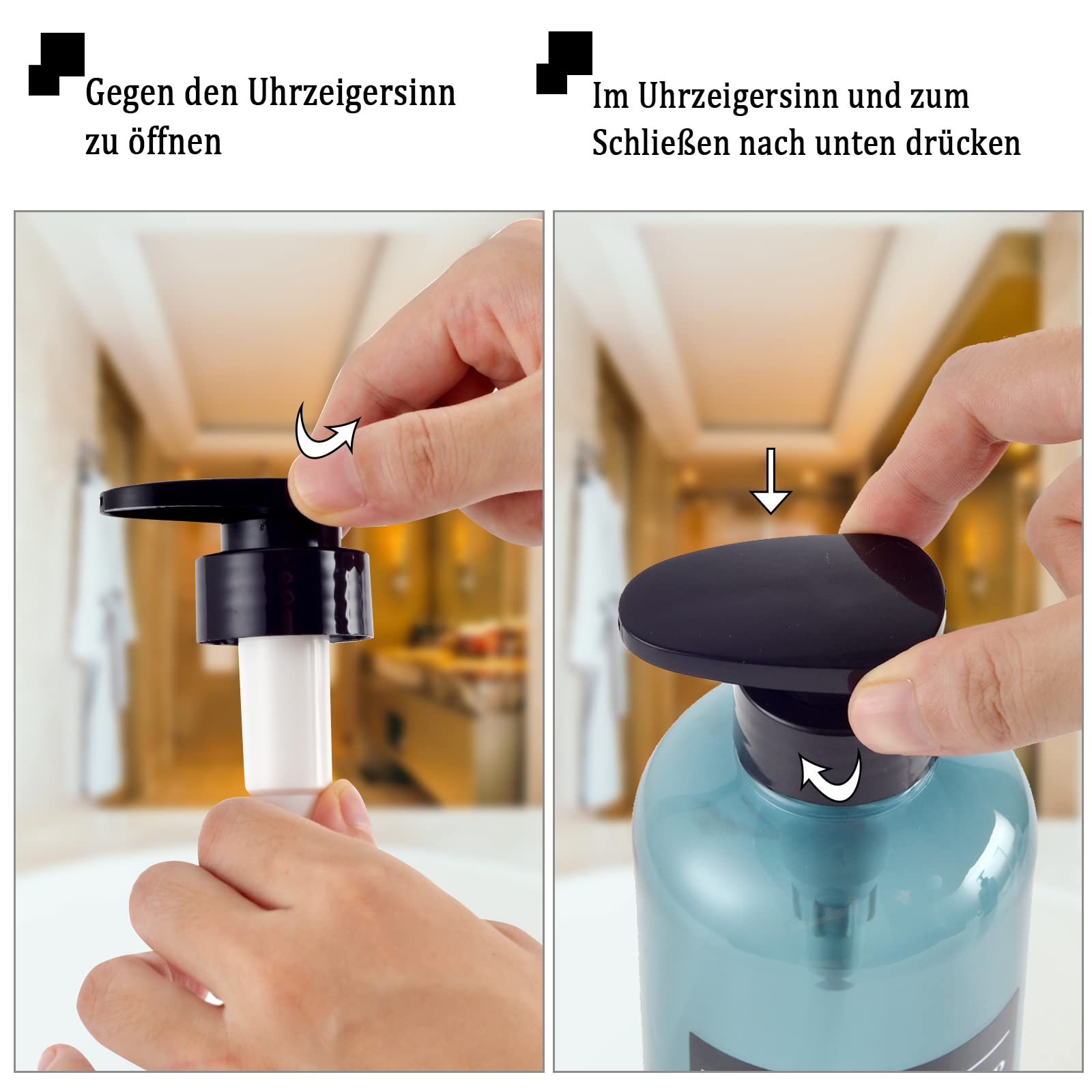 Yeeco Shampoo-Spender 500 Ml 3er Set – Transparente Pumpflaschen Für Bad & Küche, Nachfüllbar