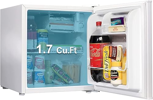 Miniatura 2 de Galanz Mini refrigerador blanco de una sola puerta de 1.7 pies cúbicos perfecto para dormitorio - GL17WE