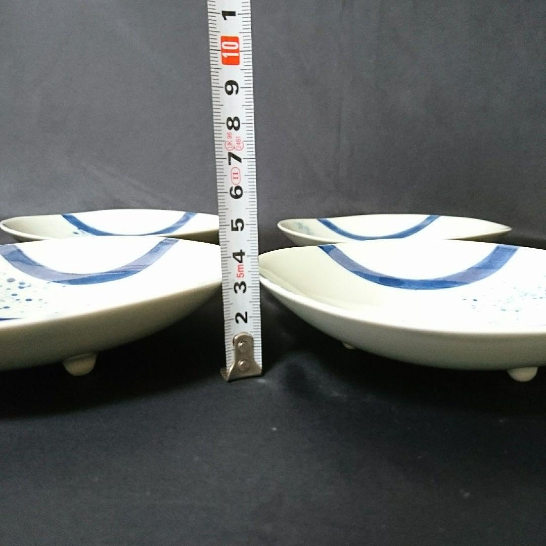 有田焼 青花しん窯 楕円形プレート2枚 料亭 レストラン お祝い 節句 皿