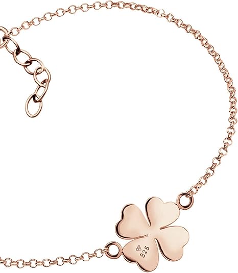 Elli Damesarmband, 925 sterling zilver, klaverblad, geluk, bedel
