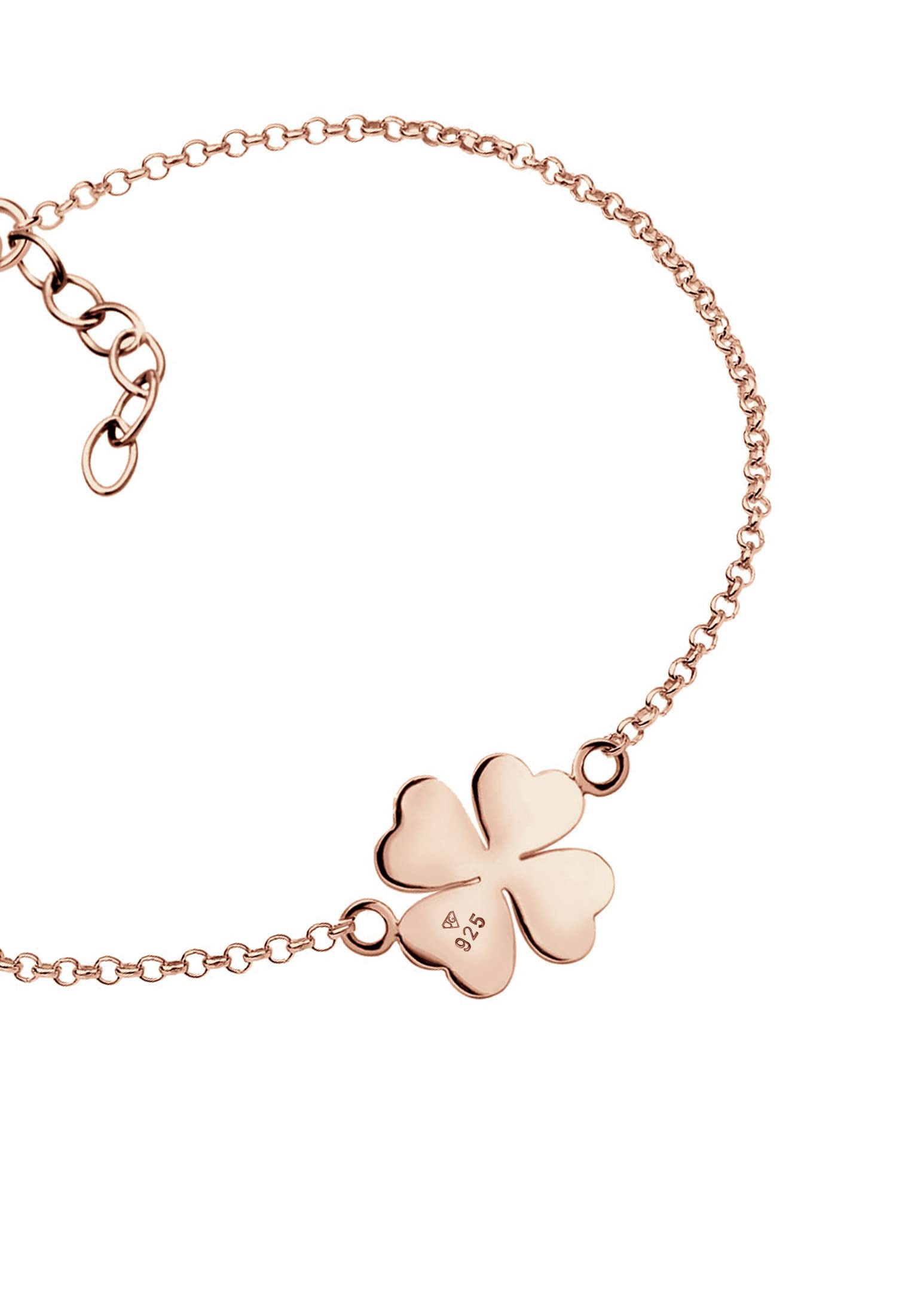 Elli Pulsera Mujer Símbolo la Hoja del Trébol en Plata Esterlina 925