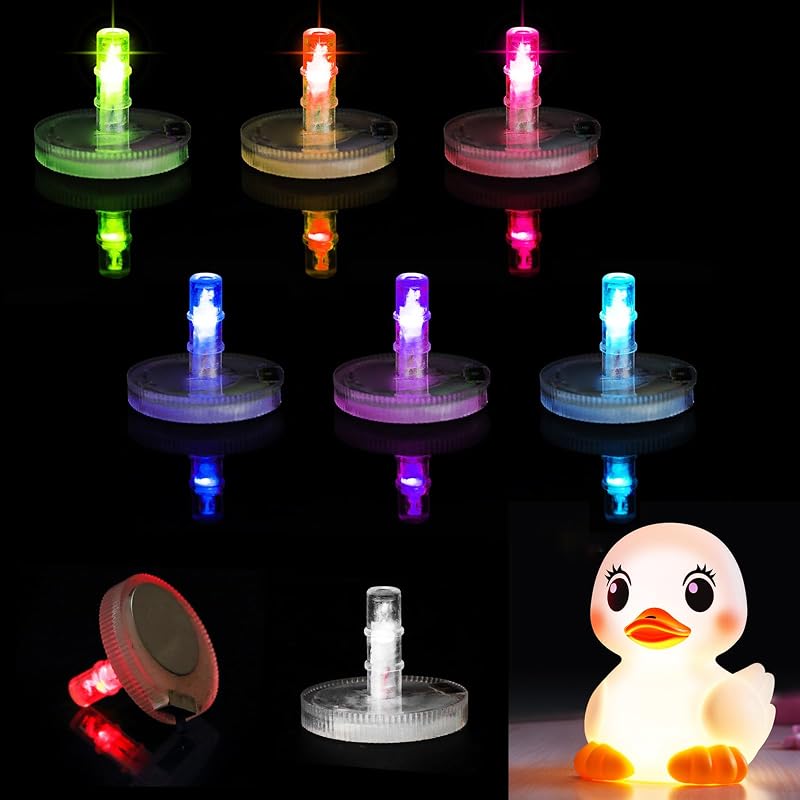 Plugue de luz LED para pato AKLOZYX com 16 modos, montagem superficial em borracha – Conjunto com 6 peças