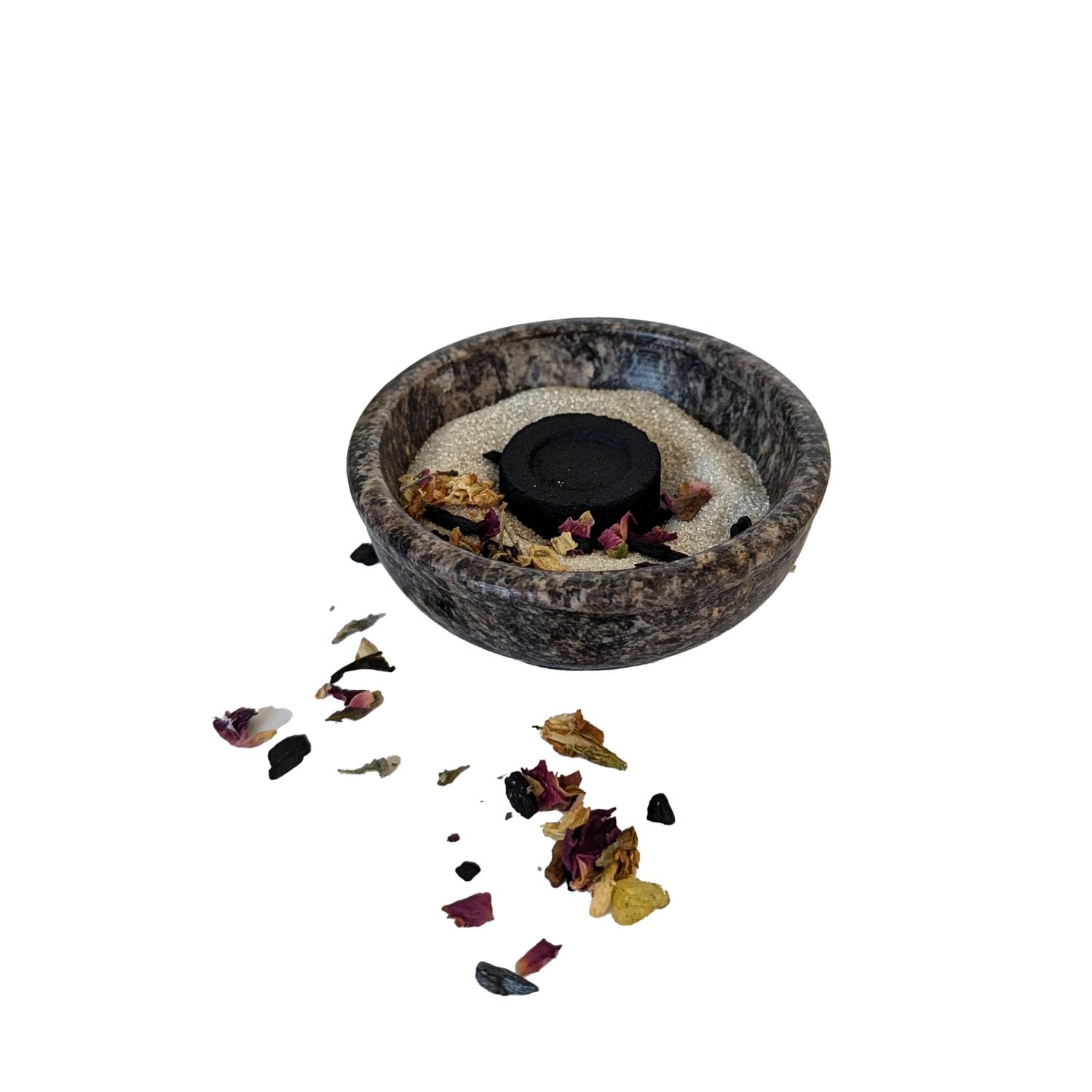 Incenso Starter Set di 12 accessori per principianti, adatto anche per incenso da 7 cm, sabbia affumicata a carbone + istruzioni + 8 diversi incensi per amare e aprire il cuore