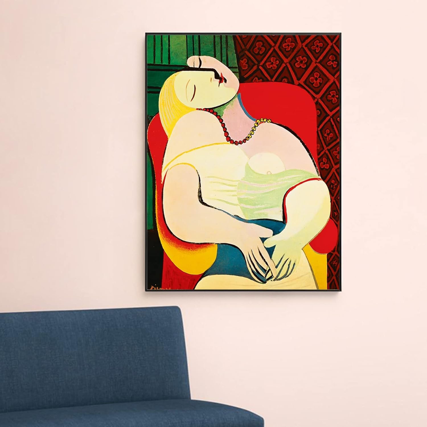 Pablo Picasso Dream リトグラフ 325/500 Pablo Picasso The Dream Poster Modern Canvas Wall Art Abstract
