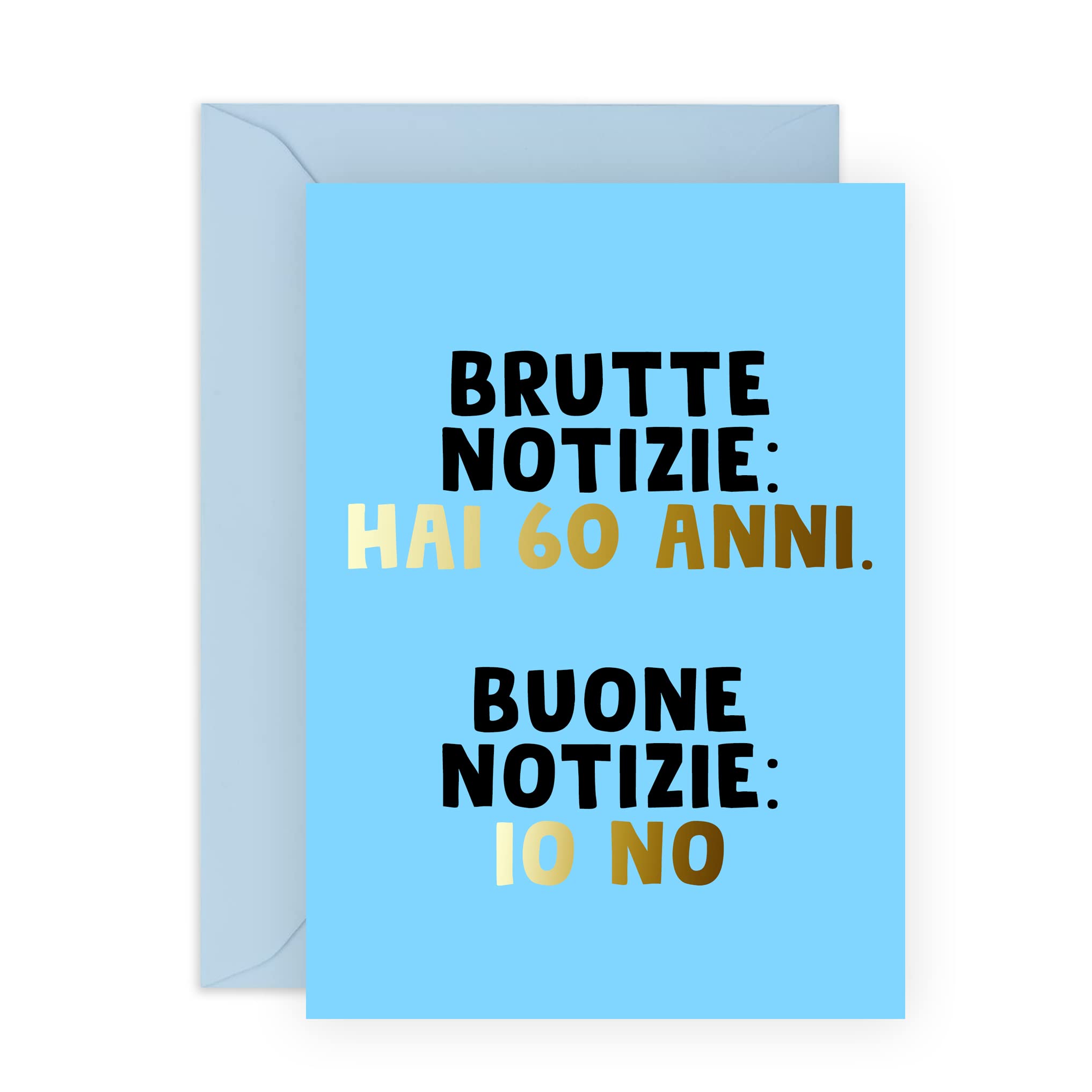 Biglietto Di Auguri 60&deg; Compleanno, Divertente Donne, Con Dita Di