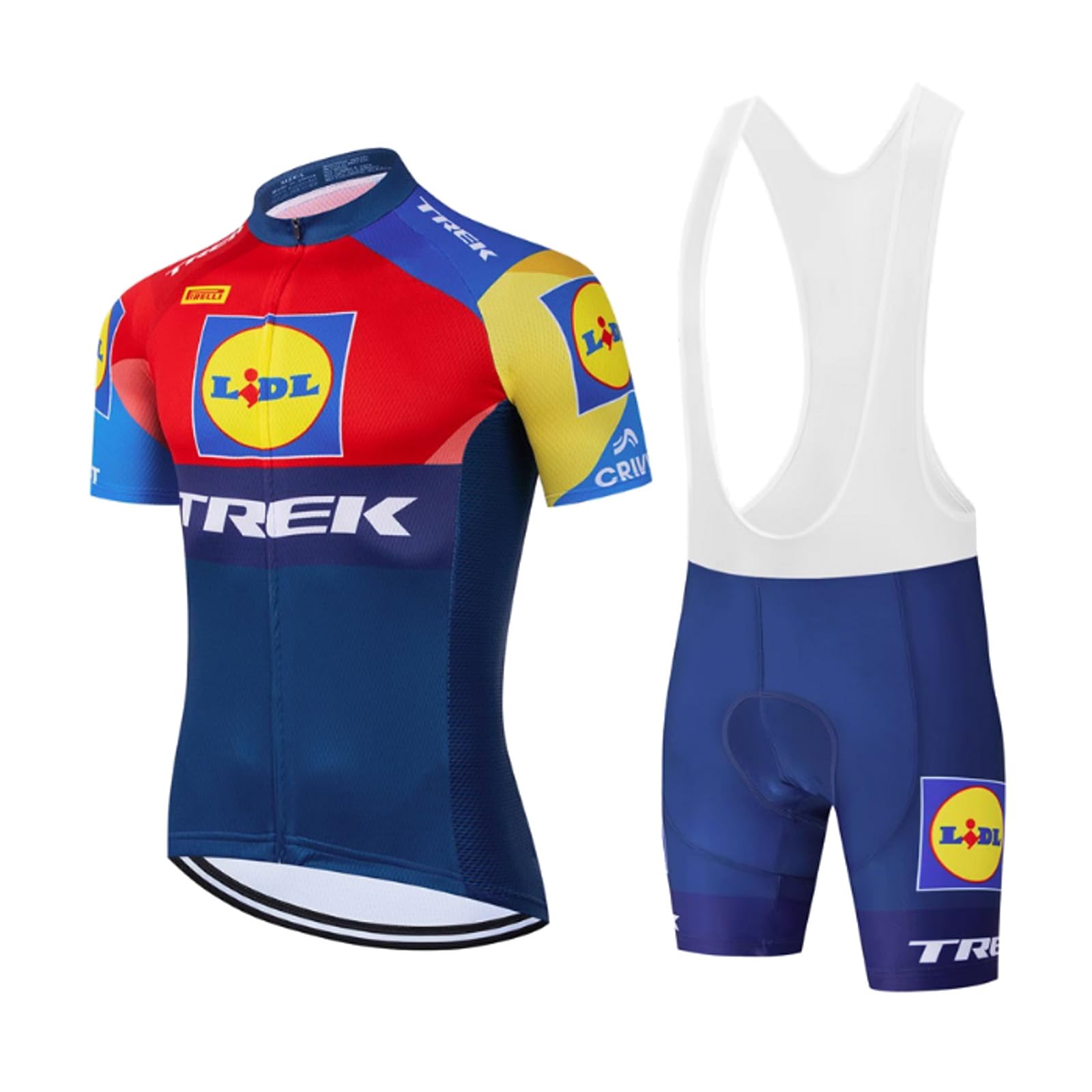 2025 World Tour Pro Team Radtrikot Set für Herren, atmungsaktives MTB Radtrikot Trägerhose Kits GEL Paddad