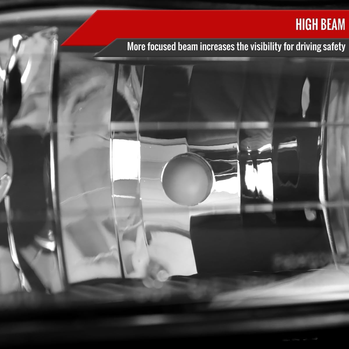 Carpartsinnovate Fits Chevy 97-03 Malibu 04-05 Classic 97-99 Oldsmobile Cutlass Black Headlights Pair