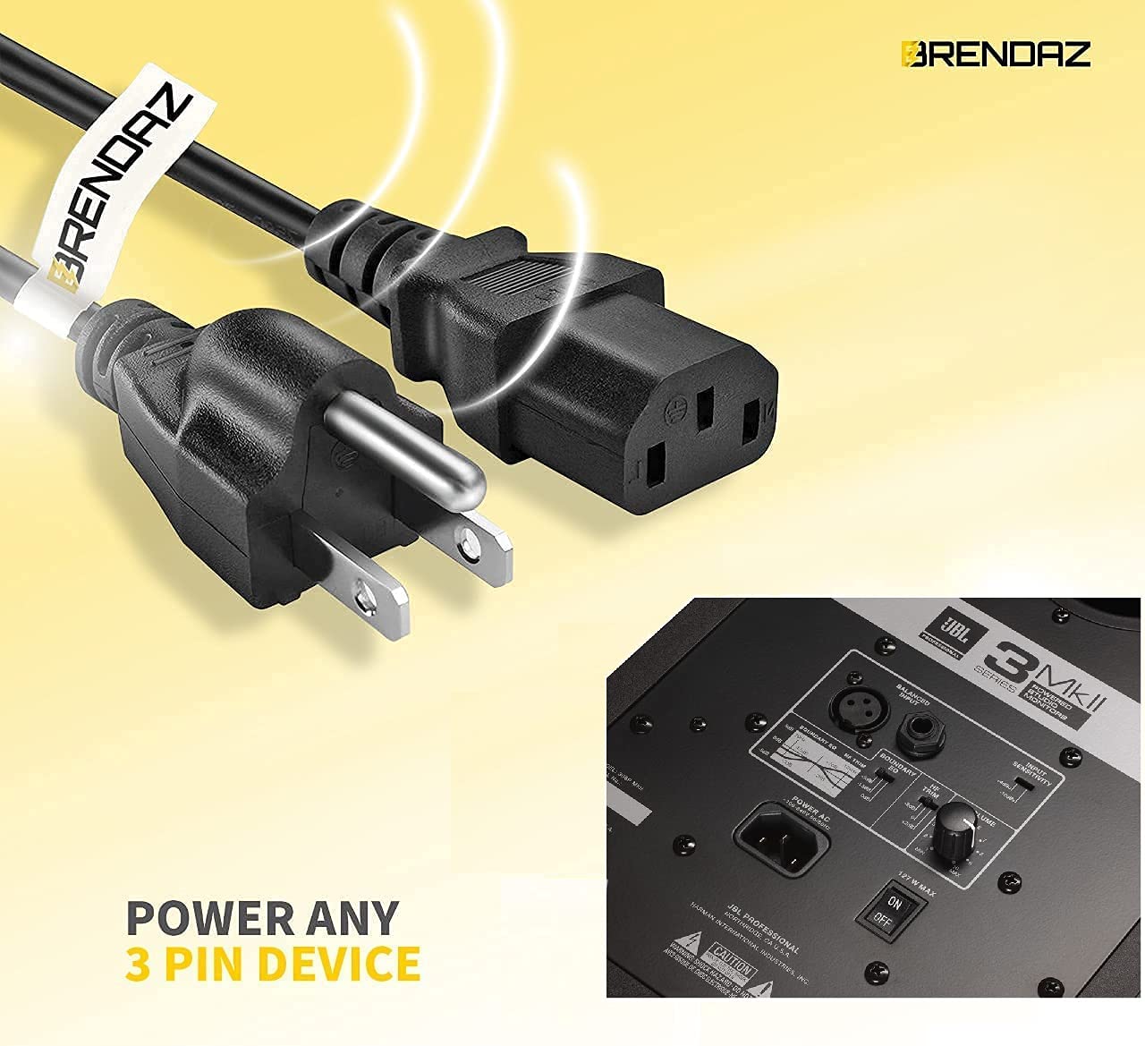Cordon D'alimentation JBL 6 Pieds Neuf - Pour LSR305, PRX715, Etc.