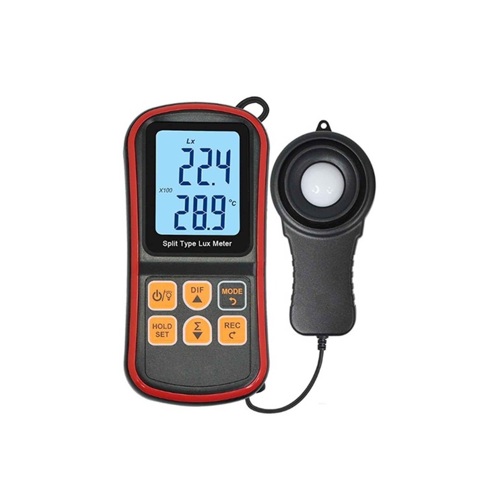 Colorimeters, Digital Split Lux Meter GM1030 Light 0~200000 Luxometer Instrument Illuminance Tester LCD Photometer