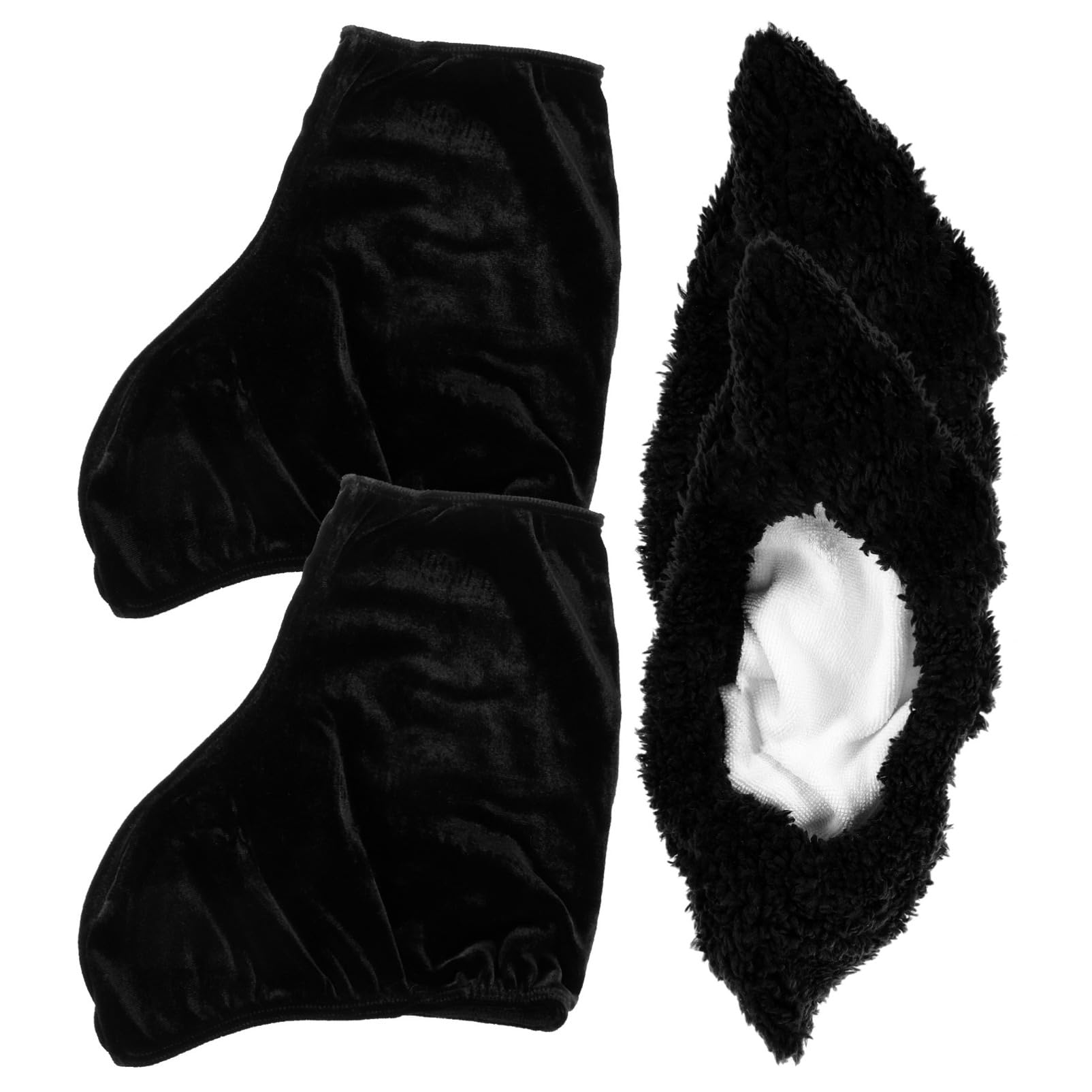 Yardwe Couvre-Chaussures de Patinage Artistique Professionnel Couvre-Chaussures de Patin à roulettes élastique en Velours coréen pour Hommes et Femmes 1 Paire (Noir) snowskate