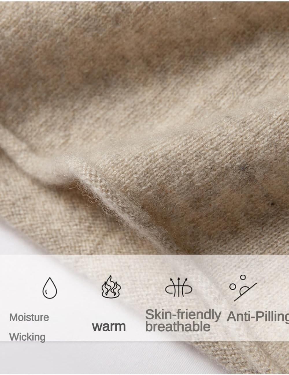 100% Cashmere Scarf for Women and Men Autumn Winter, Luxury Lightweight Soft Warm Cashmere Wrap Scarf Shawl Windproof - Image 6