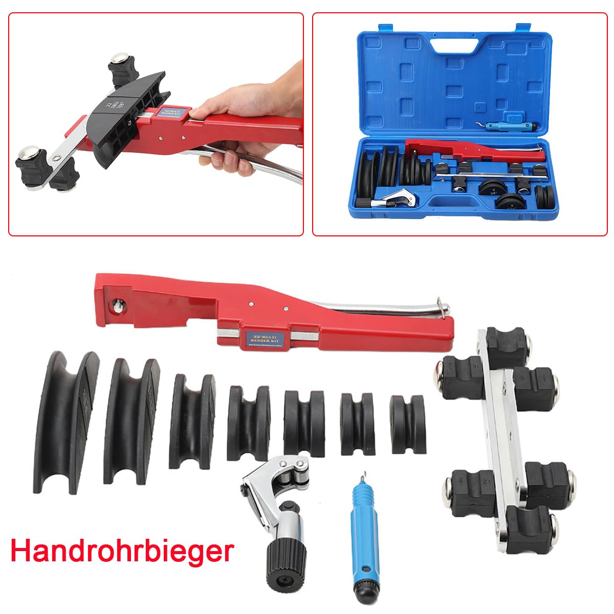 Rohrbiegemaschine 6-22 mm, mit 7 Nylon Stanzformen