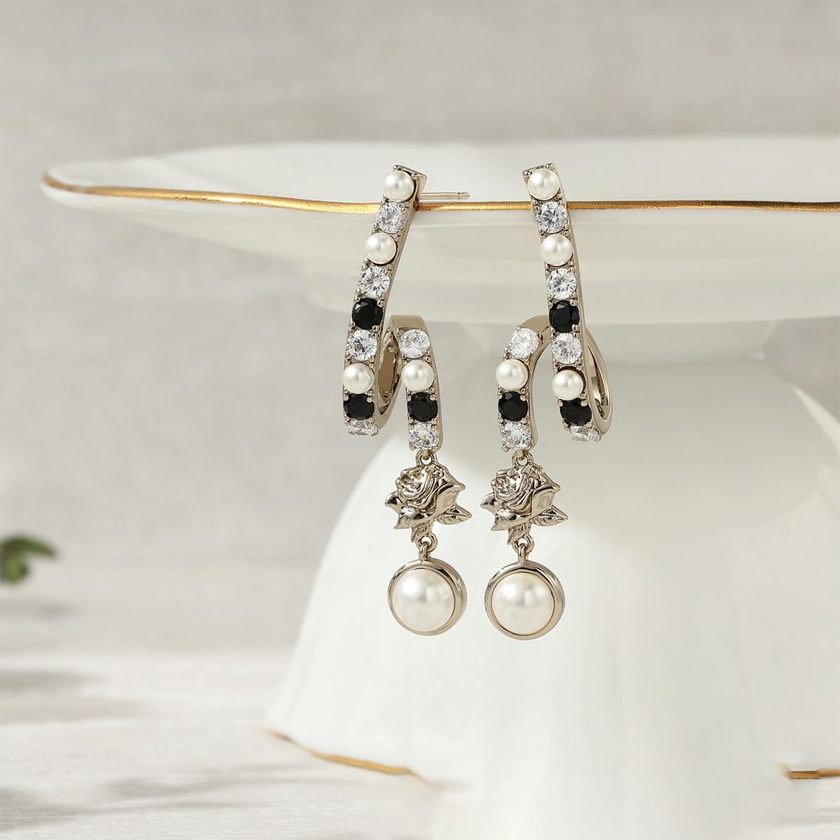 NONNYL Gifts for Wife Jewelry - Pearl Jewelry Earrings for Women, Birthday Jewelry for Girlfriend, Valentine's Day for Wife, Mother's Day for Mom Grandma N8046