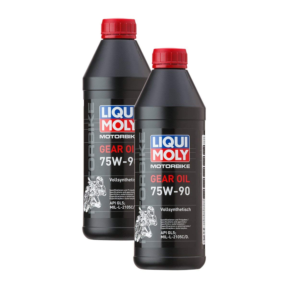 2 x LIQUI MOLY 3825 Motorbike Gear Oil Getriebeöl Motorrad75W-90 1L