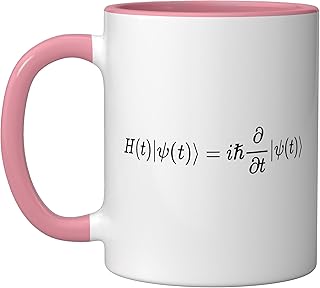 Schrodinger Equation Quantum Mechanics Physics Gift Ceramic Mug, Pink/White