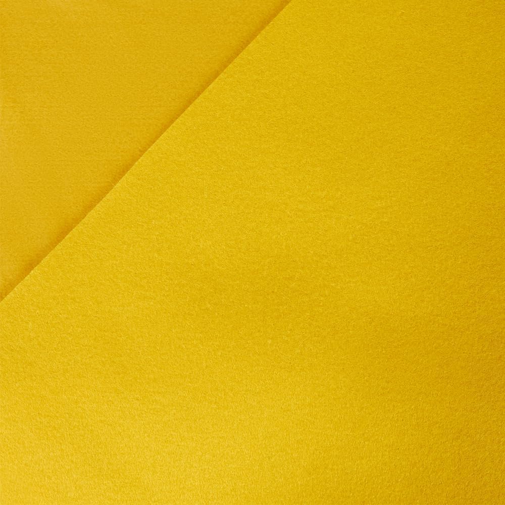 Felt Fabric Squares 10 Pack – 10"x10" (25x25cm) – Yellow Wool Blend – Soft Craft Felt for Sewing, DIY Projects