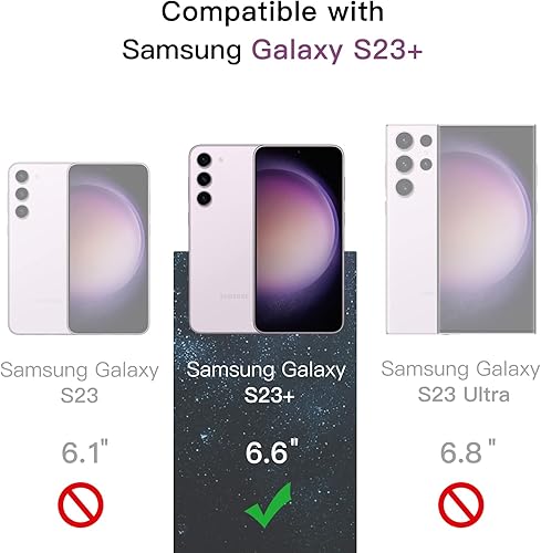 Miniatura 3 de JETech Protector de pantalla de privacidad para Samsung Galaxy S23+ S23 Plus 5G de 6.6 pulgadas con protector de lente de cámara, película de