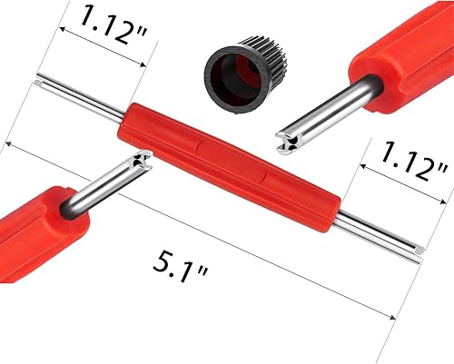 Miniatura 3 de UpAmcarker 10 unidades de destornillador de núcleo de válvula extendido para automóvil, motocicleta, camión, bicicleta, destornillador, válvula