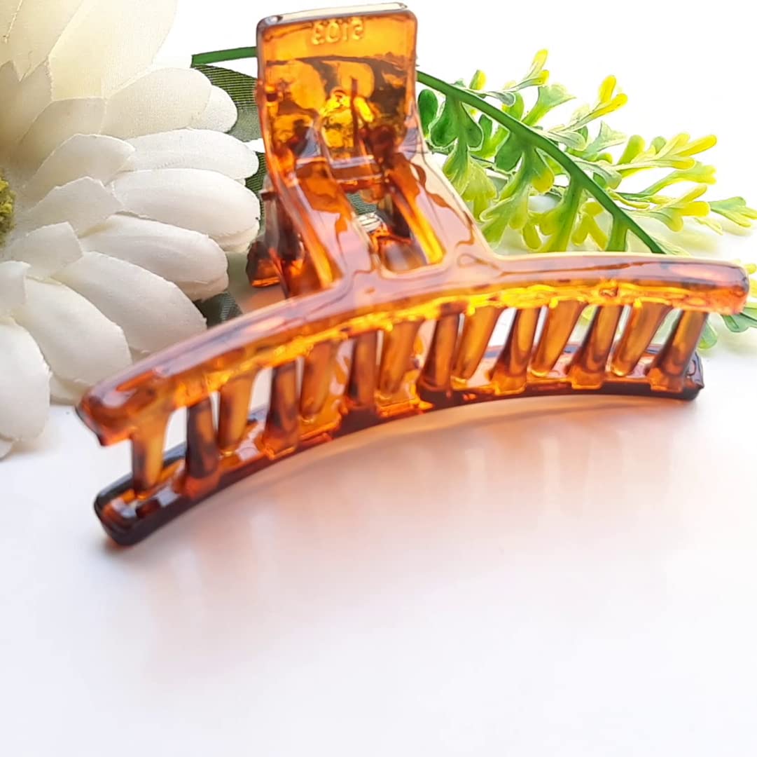 BIRDWARE big size hair clips clutcher for women claws for girls Imported Rubber Acrylic Material Stone Butterfly | hair clutchers | hair claw (Pack of 1) (Big, Orange/Shell-1.) (B08L6MXXCP) Amazon Price History, Amazon Price Tracker