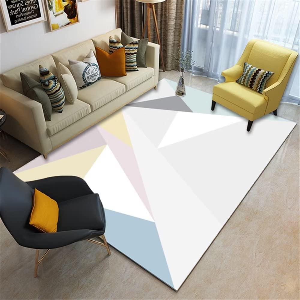 Tapis enfant gris et bleu pour chambre et déco salon moderne