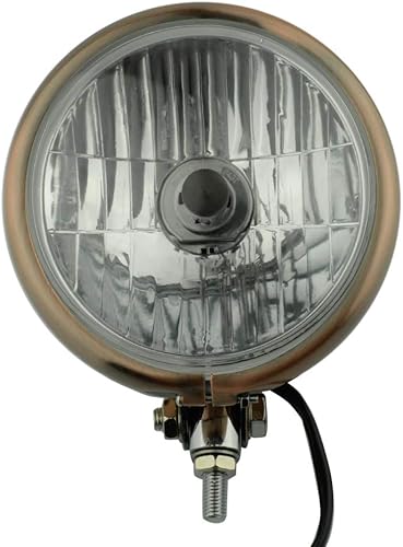 Miniatura 3 de 5.75 "bala halógena motocicleta faro H4 bronce bombilla para bobbers, corredores de café y personalizado