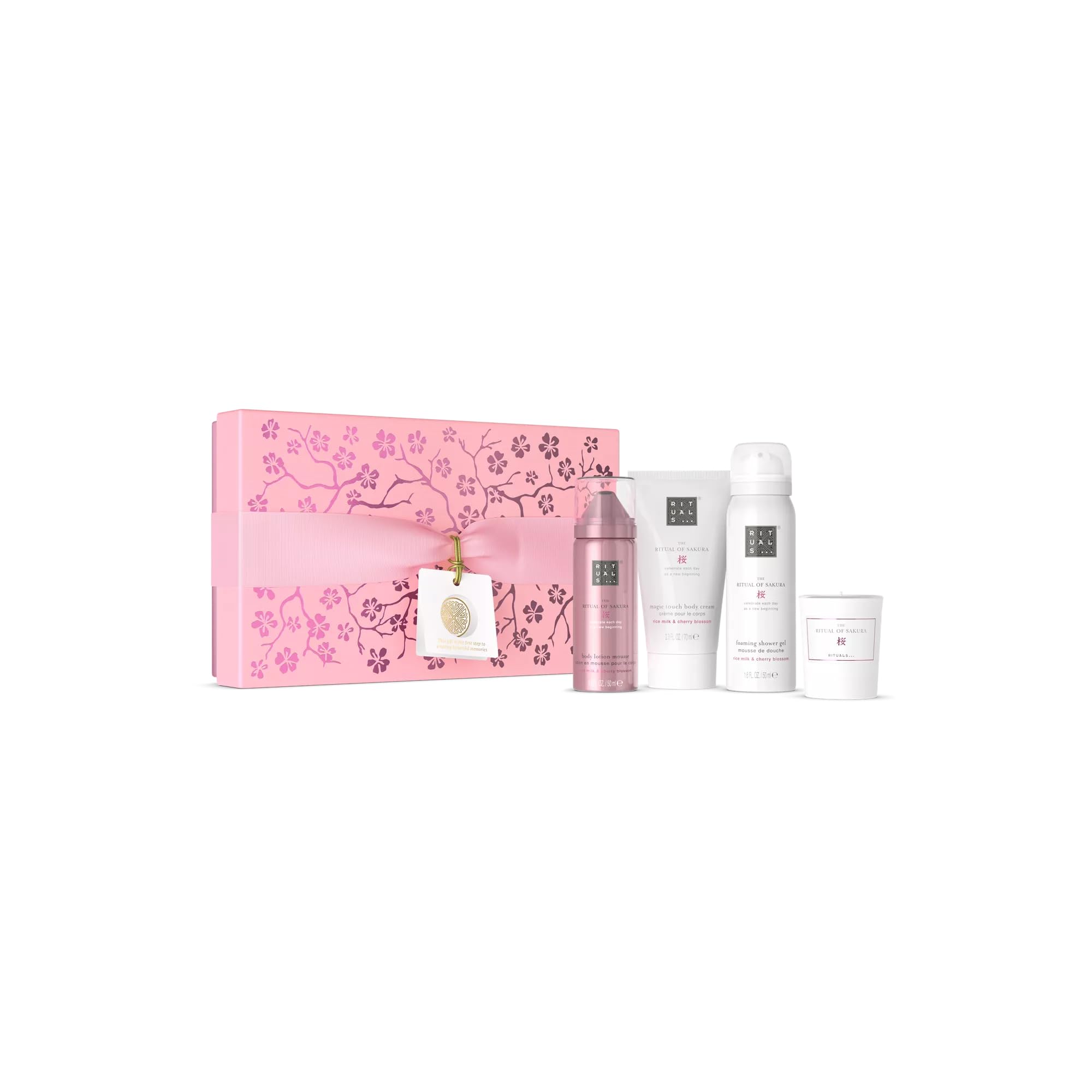 RITUALS Geschenkset The Ritual of Sakura, Small | Geschenkbox mit Körperpflegeprodukten mit Reismilch und Kirschblüten | Pflegende Eigenschaften