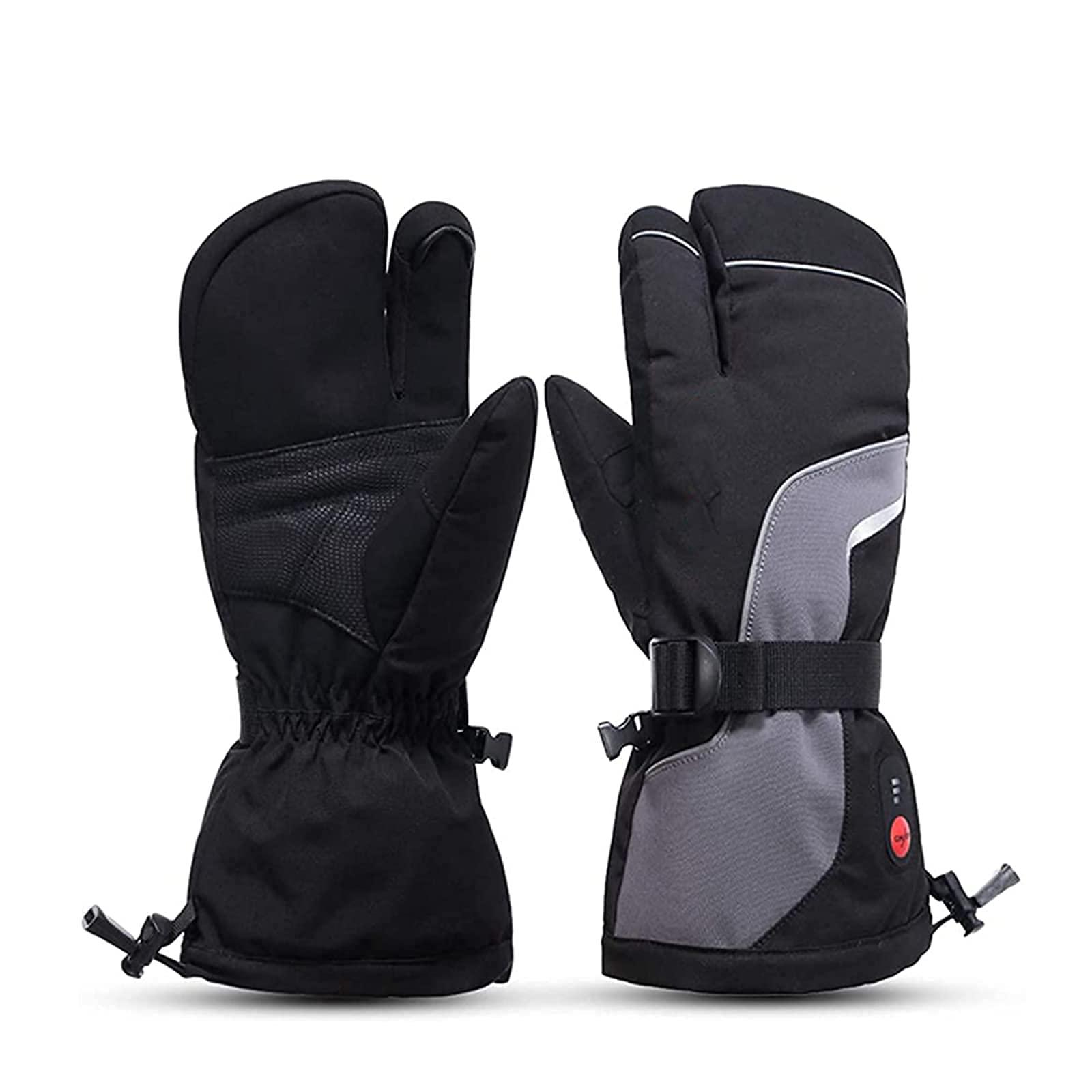 Calentador de Invierno Guantes de 3 Dedos 3 Niveles de Calentamiento Pantalla táctil Calentador a batería Guantes térmicos para Montar en Bicicleta de Carreras Esquí