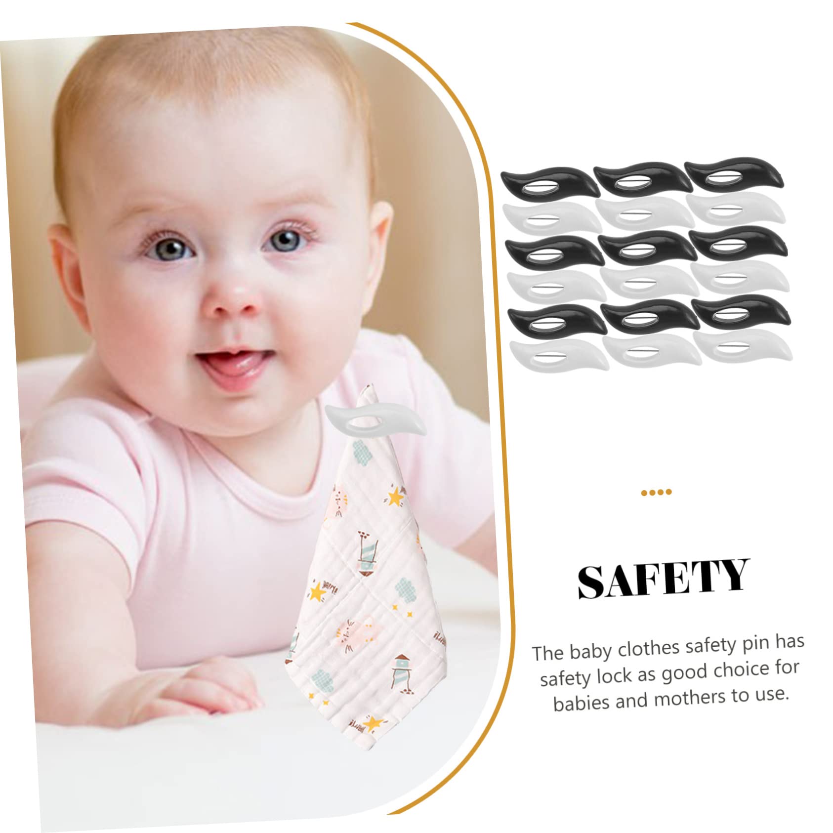 SHINEOFI 90stücke Sicherheitsnadeln Für Farbige Kunststoff-Metall-broschen Für Babybekleidung Diaper Mit Sicherem Verschluss Langlebig Und Rostbeständig Geeignet Für Windeln Und