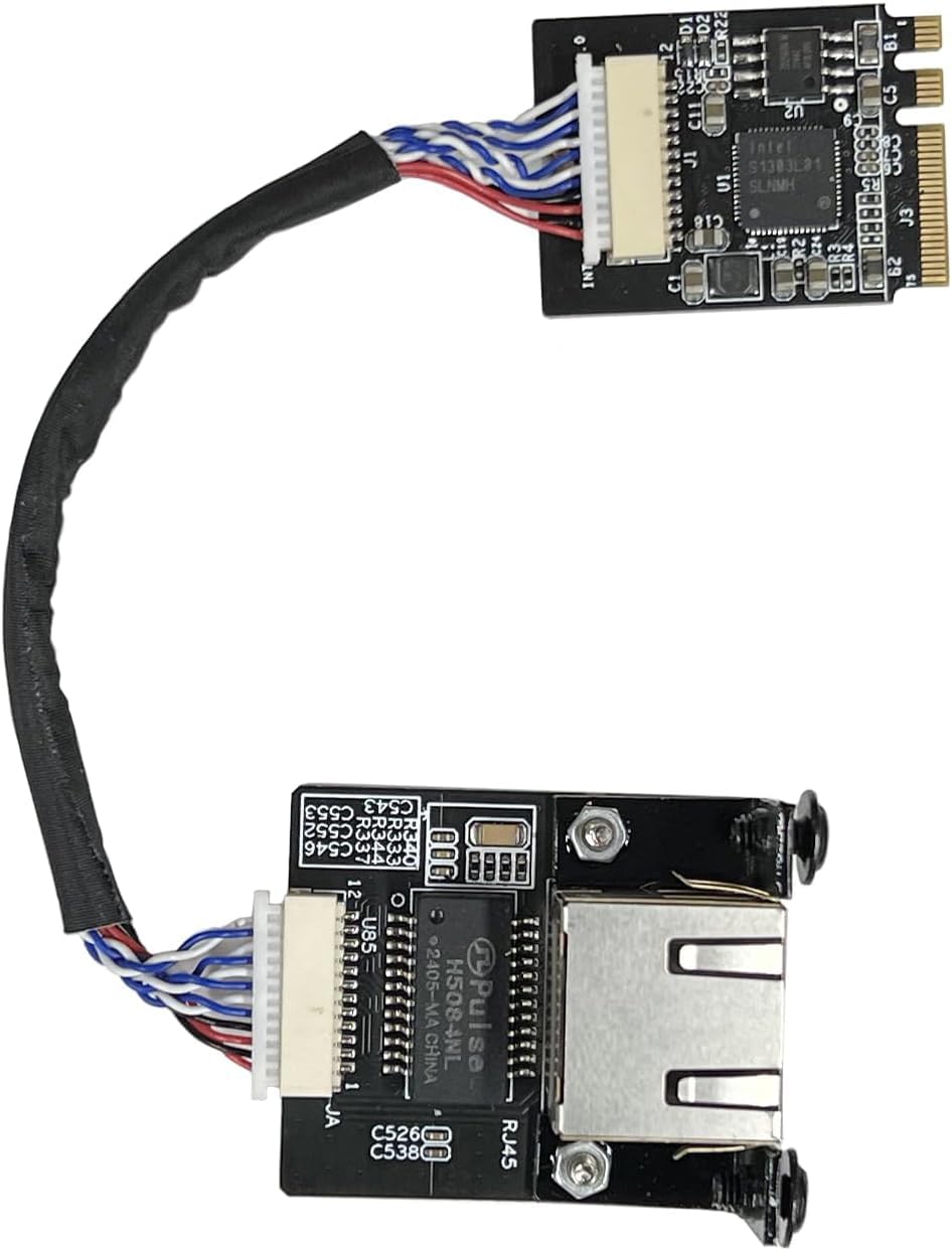 M.2 A E Key to 2.5 Gigabit Ethernet Module, in-tel i225 i226 2.5G Ethernet Server NIC,10/100/1000/25000 Mbps RJ45 LAN, Multi-Gigabit M.2 Network Card, Support 2230 (20CM, i226 M.2 A+E Key)