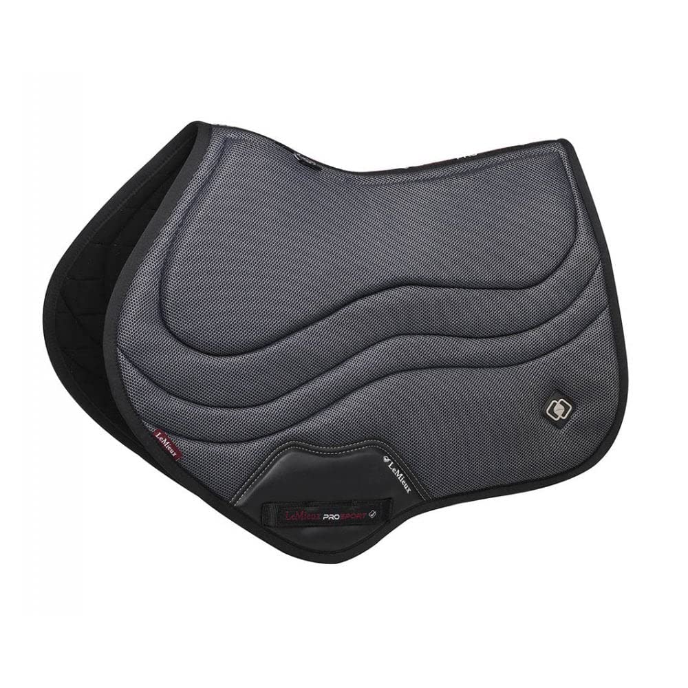 LeMieux Close Contact Ultra Mesh Square Saddle Pad - Saddle Pads for Horses - Equestrian Riding Equipment and Accessories (Black - Large)
