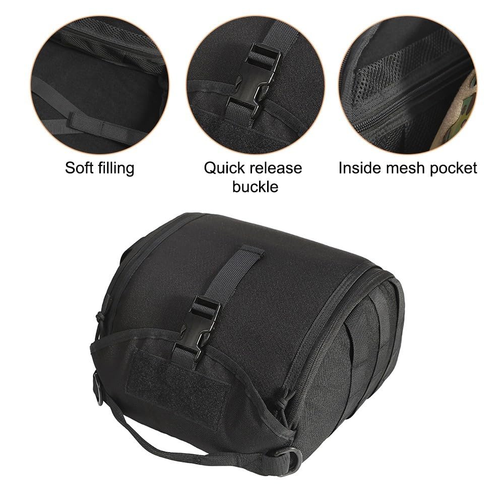 Bolsa para casco deportivo, ligera, antiarañazos, para casco Molle, Airsoft, bolsa de almacenamiento acolchada para deportes, caza, tiro, combate