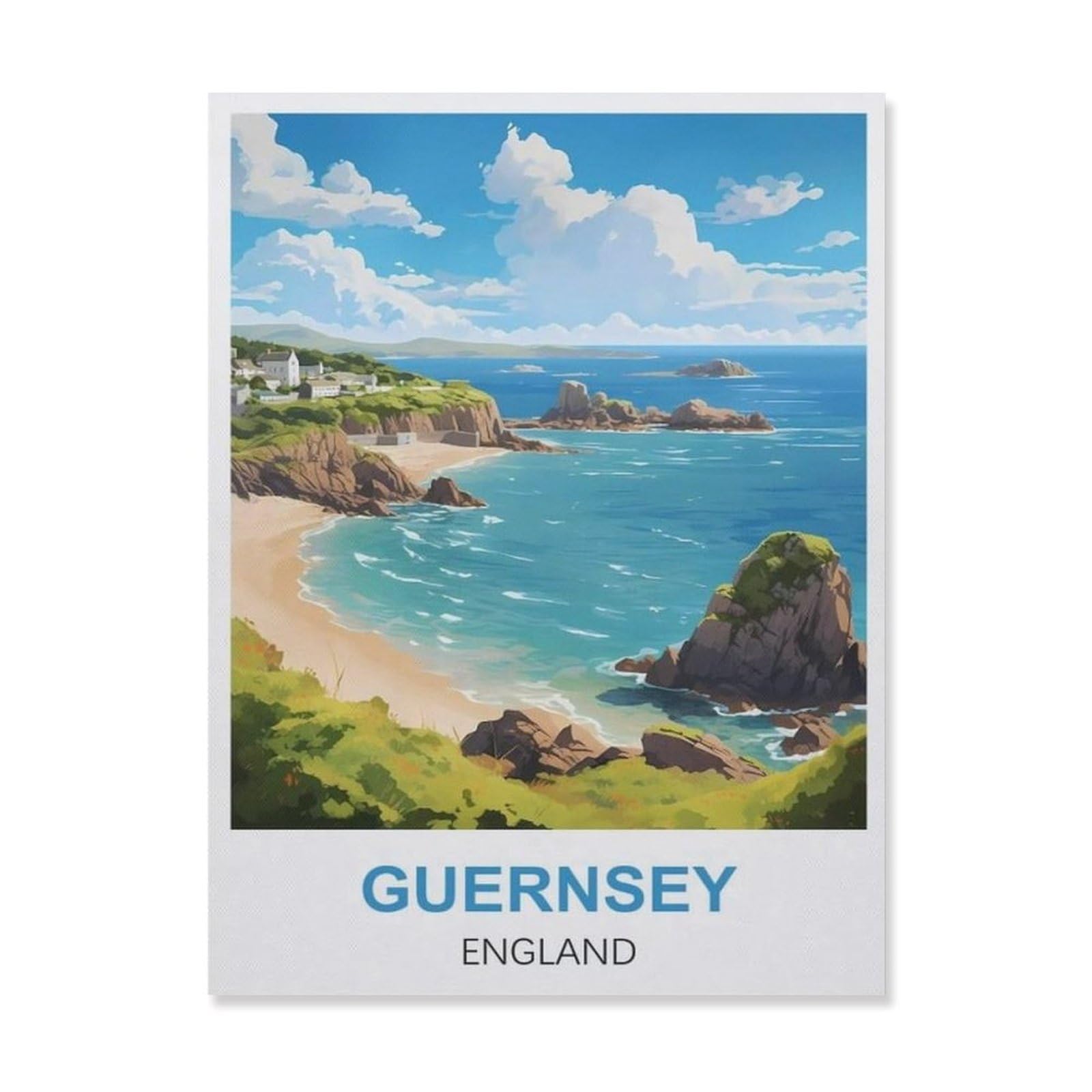 Metal Signs，Guernsey England(15x30cm）