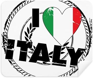 I Love Italy Word Flag Love Heart Pattern Cleaning Cloth Screen Cleaner 2pcs Suede Fabric