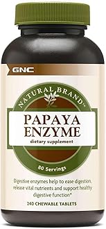 GNC Natural Brand Papaya Enzyme, 240 Tablets, Supports Healthy Digestive Function