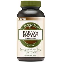 GNC Natural Brand Papaya Enzyme, 240 Tablets, Supports Healthy Digestive Function