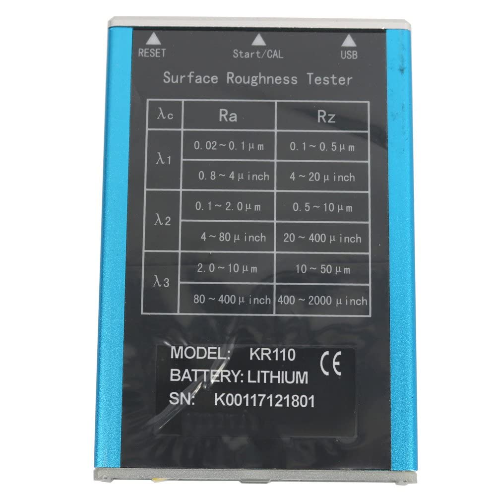 Handheld Surface Roughness Tester Surface Profilometer Machine Roughness Meter with USB Data Output Ra 0.05 to 15.0um Rz 0.1 to 50um Real-time Monitor USB Interface Communication