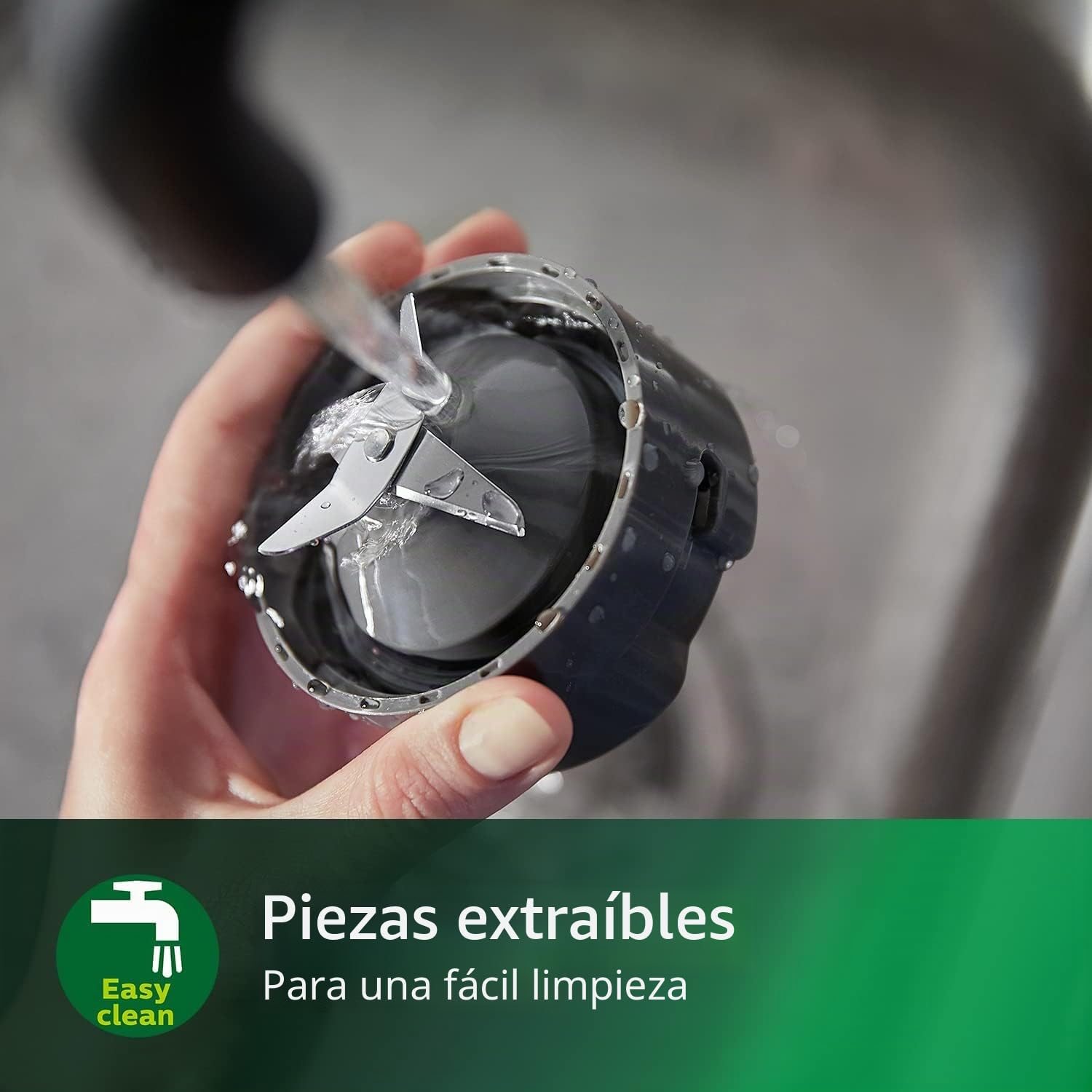 Philips Daily Collection - Mini licuadora y licuadora, 350 W, jarra de 1 litro, vaso para llevar, apto para lavavajillas, aplicación de recetas, 2 velocidades, triturador de hielo, limpieza rápida,