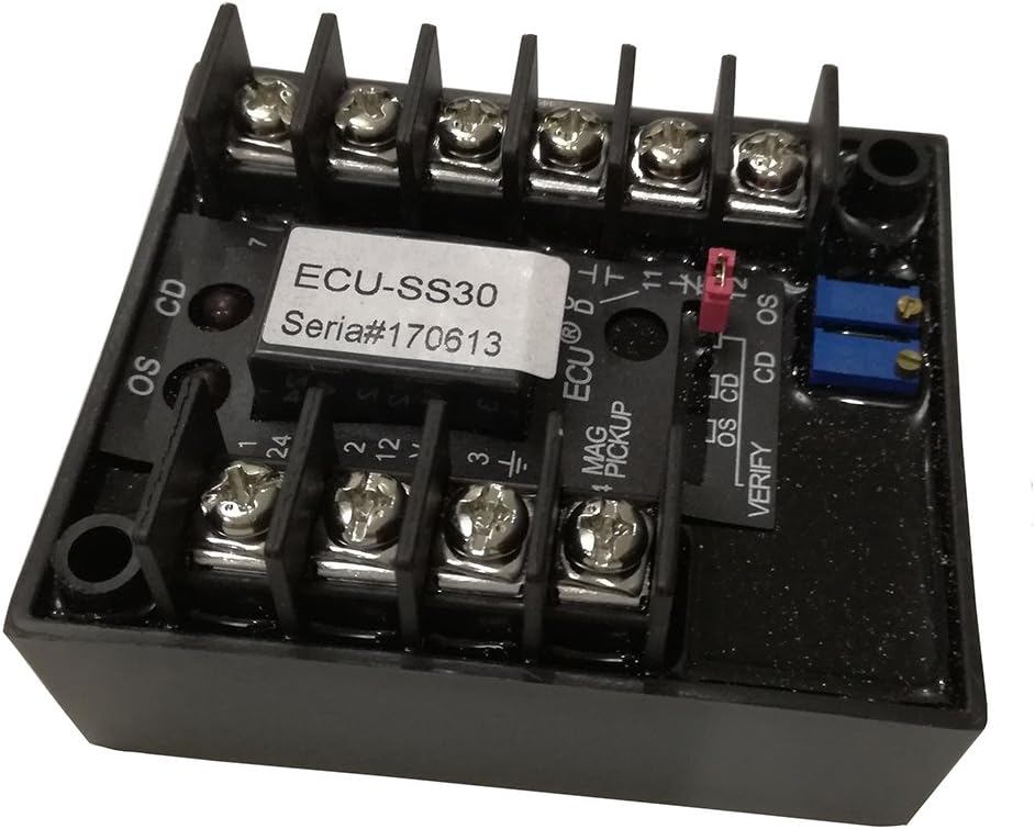 500-9500 Hertz High Current Output ECU Generator Electronic Control Switch, Speed Controller for Diesel/Gas Engines(P/N:ECU-SS30), Black