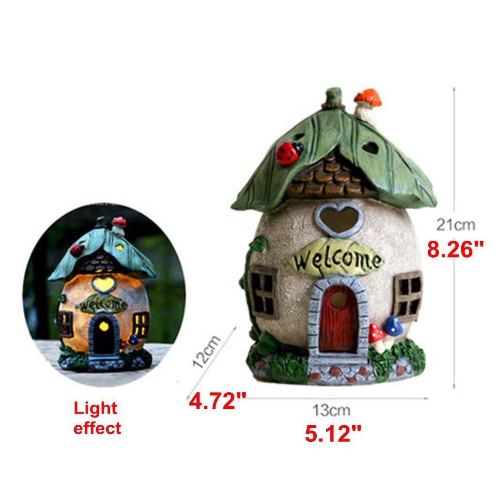 値下げ中！ガーデン オーナメント ソーラー フェアリーハウス 妖精