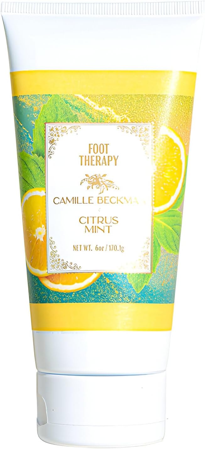 Camille Beckman Foot Treatment Moisturizing Cream, Citrus Mint, 6 Ounce
