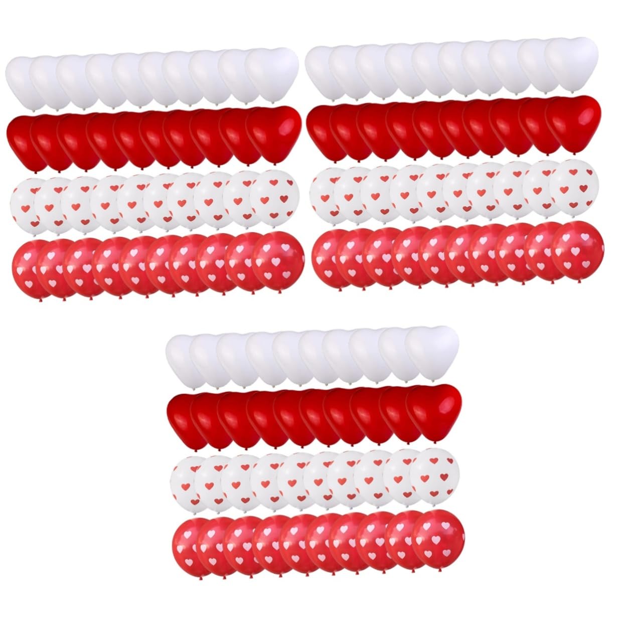 Abaodam 3juegos Globos De Forma De Para Decoración De San Valentín Bodas y Rojo y Perfectos Para Recuerdos