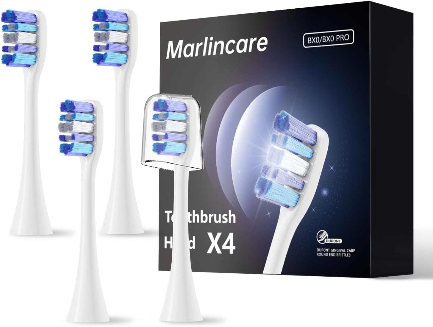 B10PRO Replacement Electric Toothbrush Heads, White