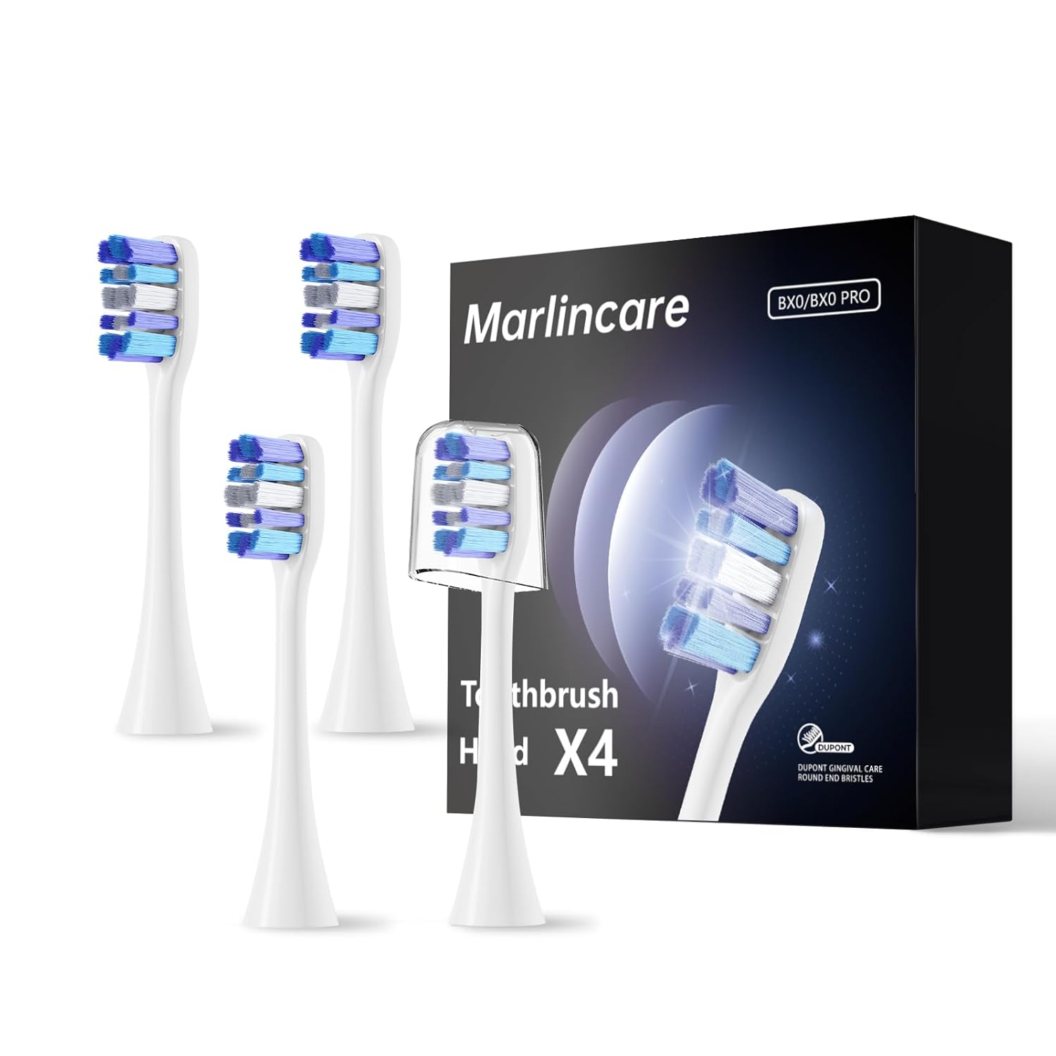 Replacement Electric Toothbrush Heads 4 Pack for One Year of Use Durable Brush Heads Refills 10x Plaque Removal