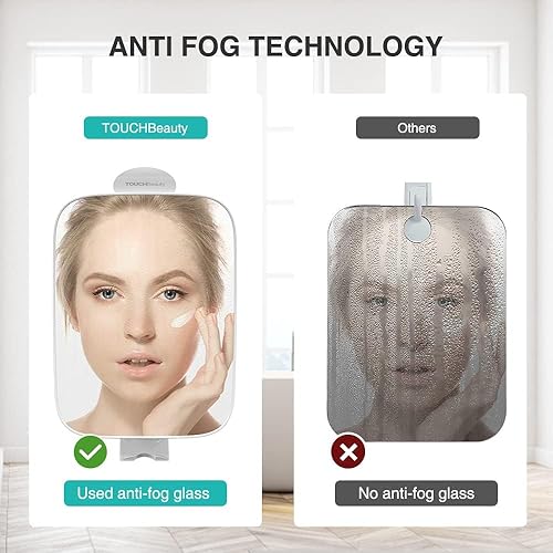 Miniatura 5 de Espejo de ducha con soporte para maquinilla de afeitar aumento 3X y espejo de baño giratorio de 360 para hombres y mujeres, tamaño más grande de 11