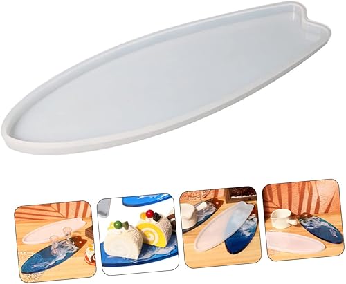 Miniatura 5 de VILLCASE 2 moldes redondos de silicona para tabla de surf, posavasos de silicona, moldes de silicona para sororidad, paletas de resina, moldes de